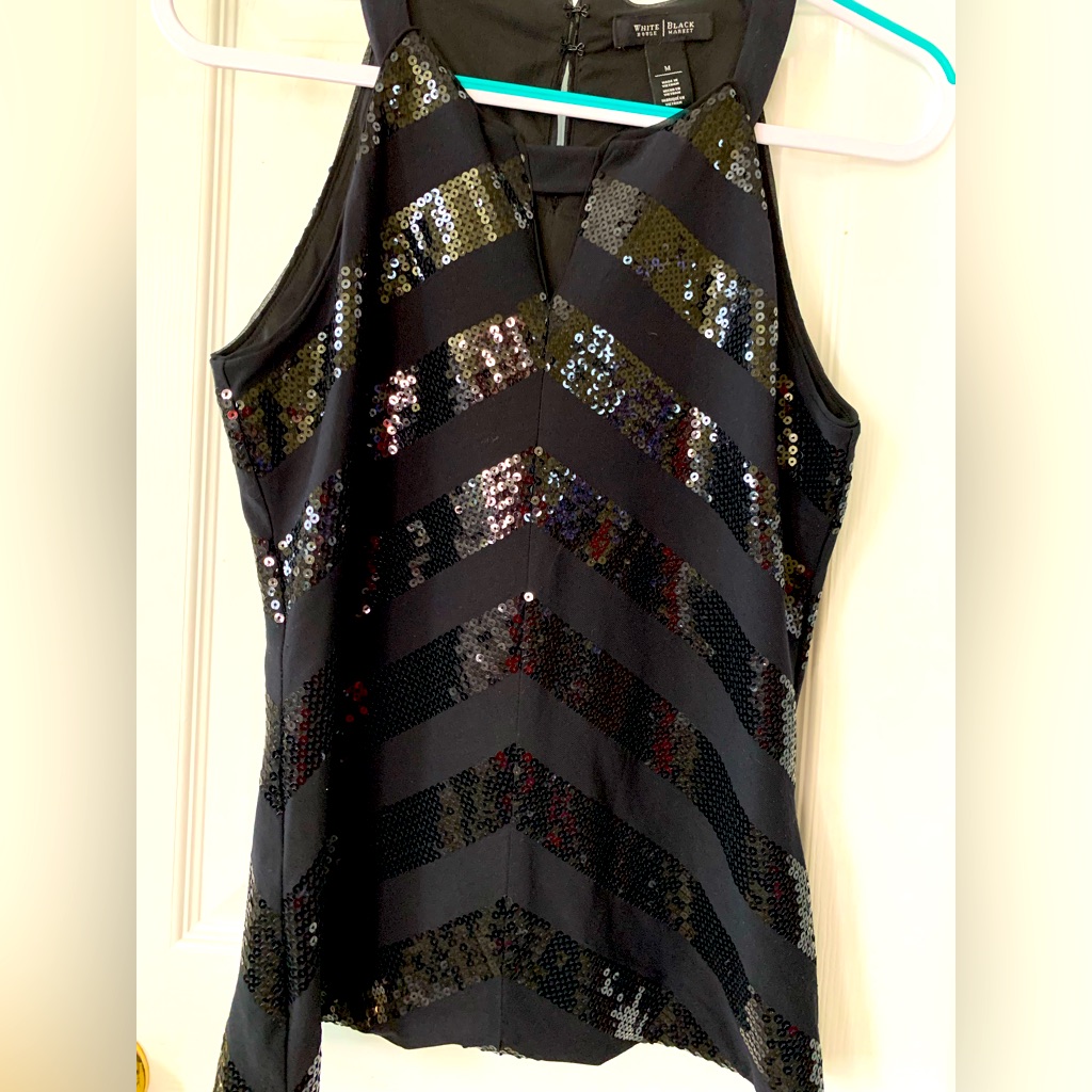 White House Black Market Sequin Top Size M